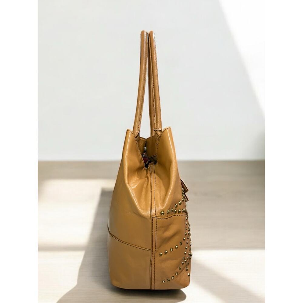 Isabella Fiore Leather Studded Tote Bag - Picture 4 of 14